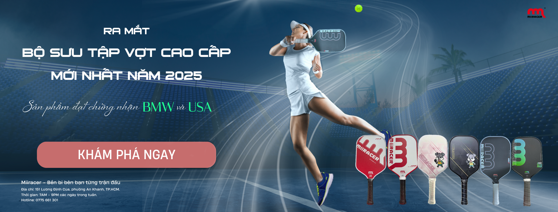 RA MẮT SẢN PHẨM MỚI - VỢT PICKLEBALL MIIRACER CAO CẤP NĂM 2025