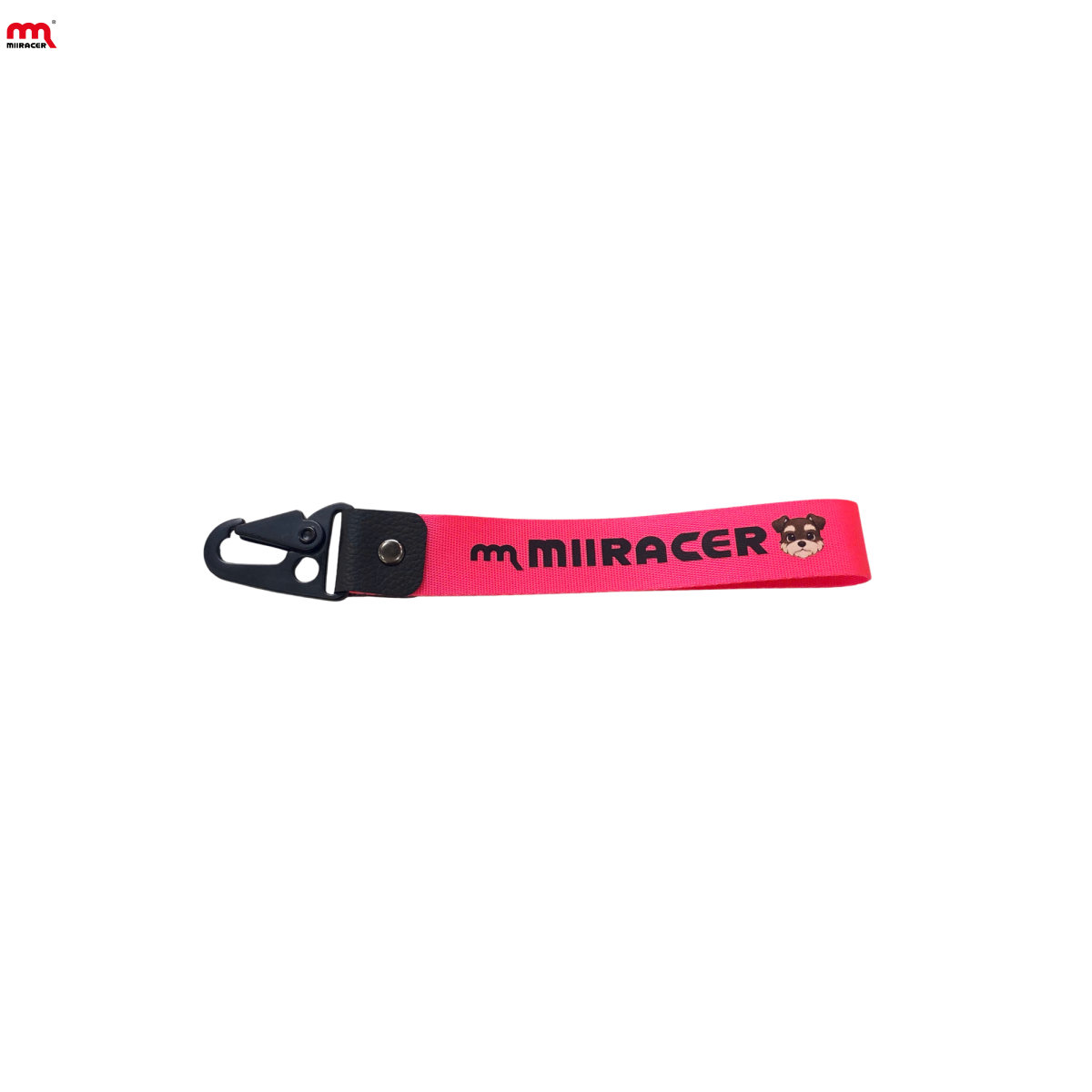 Móc Khóa Miiracer Hồng Chữ Đen