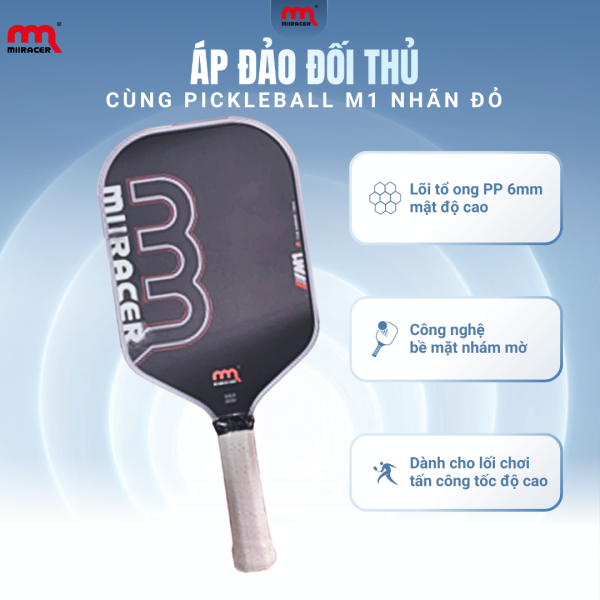 Vợt Pickleball M1 Nhãn Đỏ 