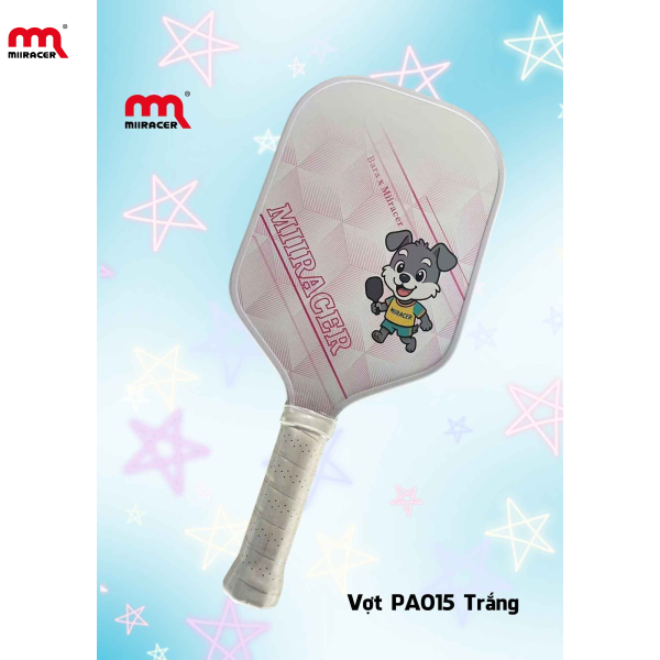Vợt Pickleball PA015 Trắng - Collection Bara